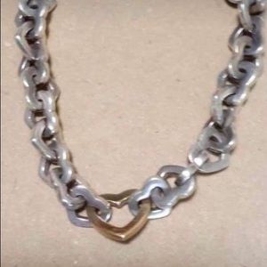 Tiffany and co Gold/Silver Heart Link Bracelet